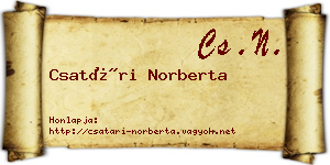 Csatári Norberta névjegykártya